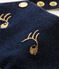 Salopette courte en maille bébé fille bleu MEDIEVAL/beige ECRU CN