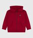 Sweatshirt zippé enfant en coton uni