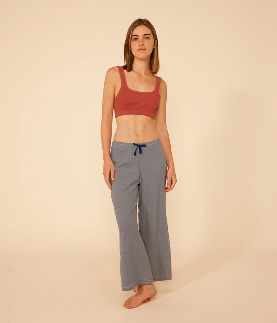 Brassière unie en coton et élasthanne femme marron FAMEUX