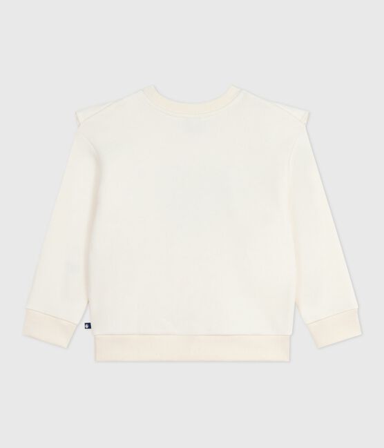 Sweatshirt enfant en coton imprimé écru MILK