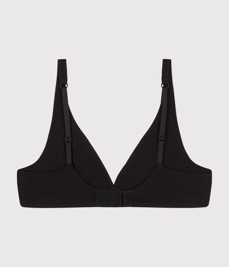 Soutien-gorge en coton et &eacute;lasthanne femme noir BLACK