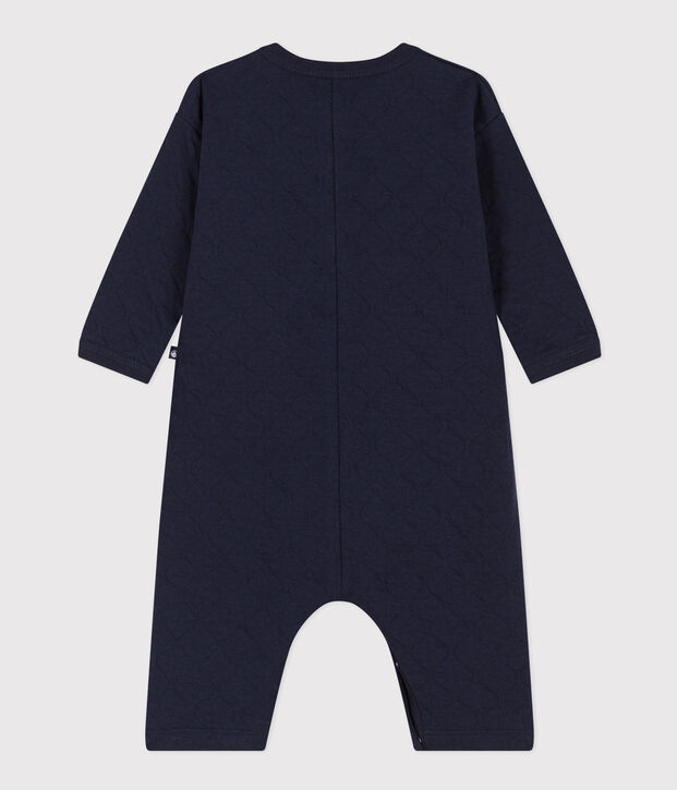 Combinaison longue en tubique matelass&eacute; b&eacute;b&eacute; bleu marine