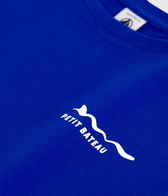 Teeshirt enfant en coton manches courtes imprimé bleu PERSE