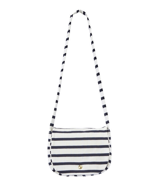 Sac bandoulière fille rayé blanc MARSHMALLOW/bleu SMOKING