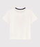 Tee shirt sérigraphié enfant garçon blanc MARSHMALLOW
