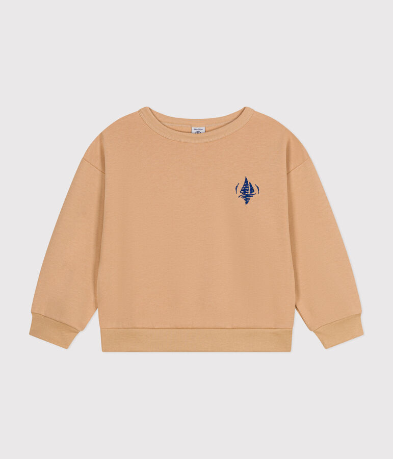 Sweatshirt en molleton enfant fille / gar&ccedil;on beige TOURONE