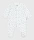 Pyjama bébé en coton à col imprimé coeur