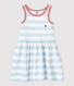 Robe rayée sans manche en coton enfant fille