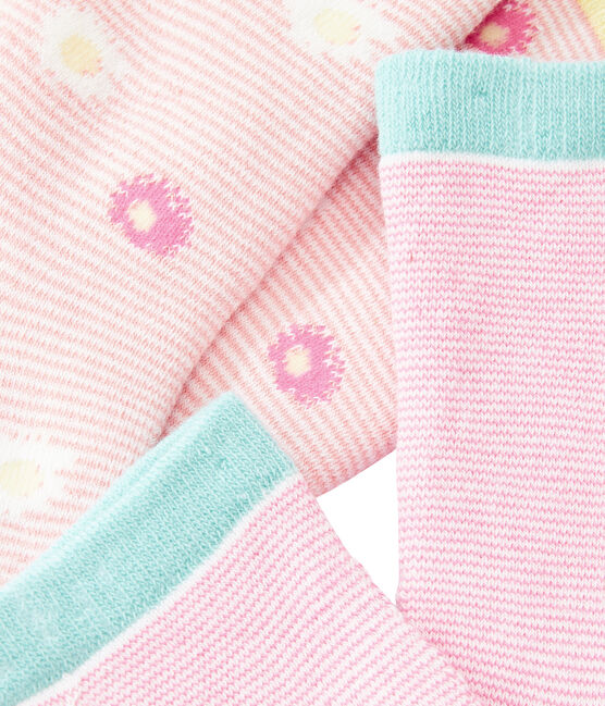Lot de 2 paires de chaussettes enfant fille bleu MARSHMALLOW:SMOKING/blanc MARSHMALLOW