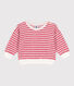 Sweatshirt bébé en bouclette éponge rayée