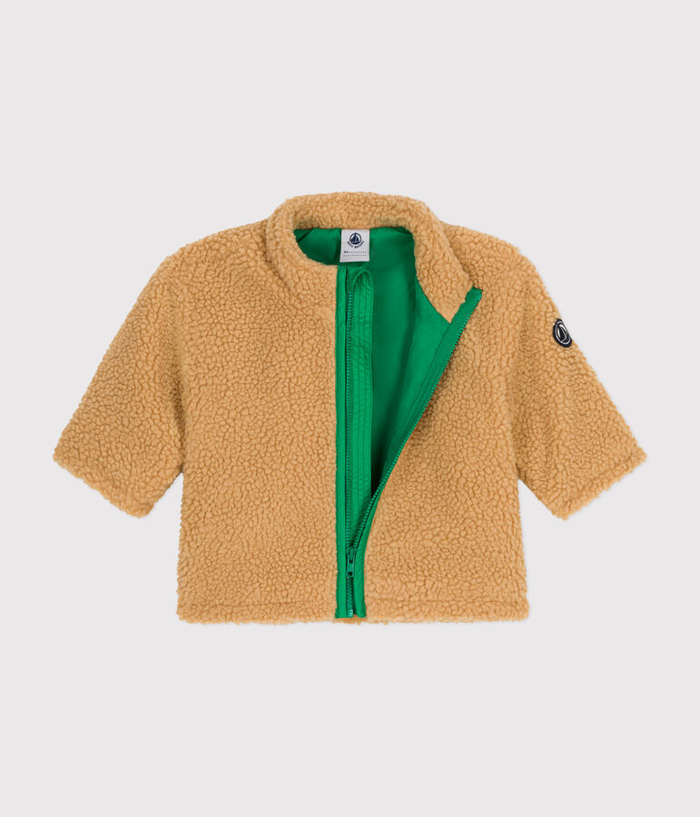 Veste en sherpa b&eacute;b&eacute; beige FACILE