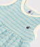 Robe sans manche bébé en bouclette éponge rayée MIMI/ AVALANCHE