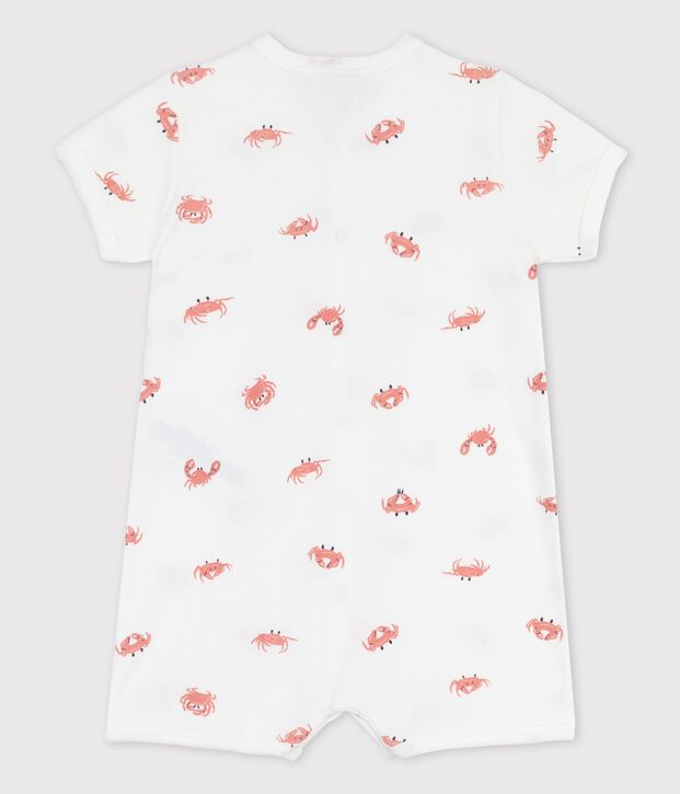 Combicourt b&eacute;b&eacute; petits crabes en coton blanc/multicouleur