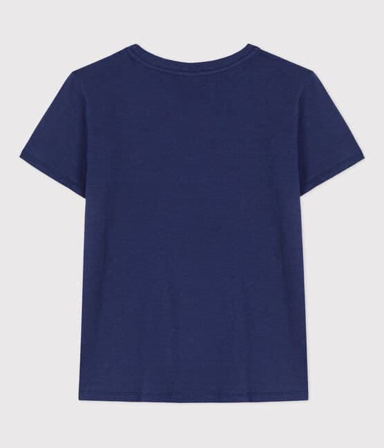 Tee-shirt LE DROIT col rond en coton Femme bleu CHALOUPE