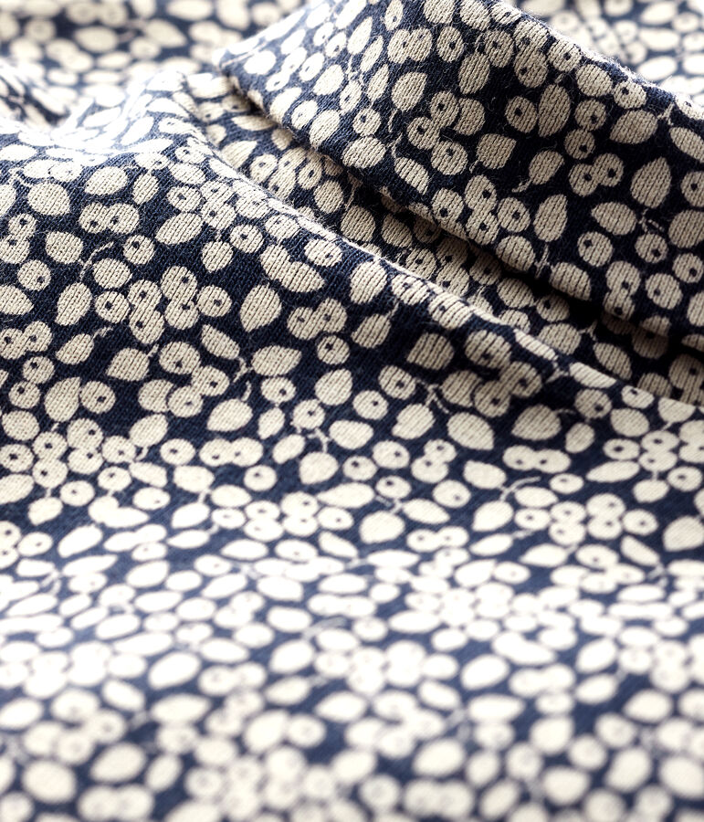 Body manches longues b&eacute;b&eacute; col roul&eacute; bleu SMOKING/blanc MARSHMALLOW