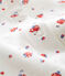 Dors bien bébé fille en côte 1x1 grattée imprimée blanc MARSHMALLOW/blanc MULTICO