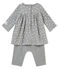 Robe legging bébé fille gris SUBWAY/blanc MULTICO