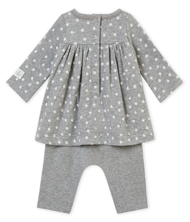Robe legging b&eacute;b&eacute; fille gris/multicouleur