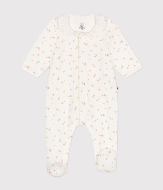 Pyjama en velours bébé blanc MARSHMALLOW/blanc MULTICO