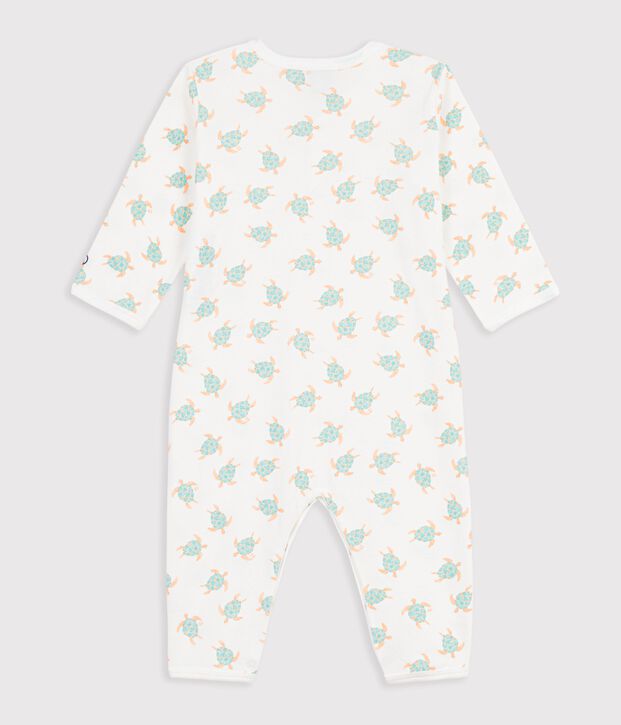 Dors bien sans pied en coton blanc/vert/multicouleur