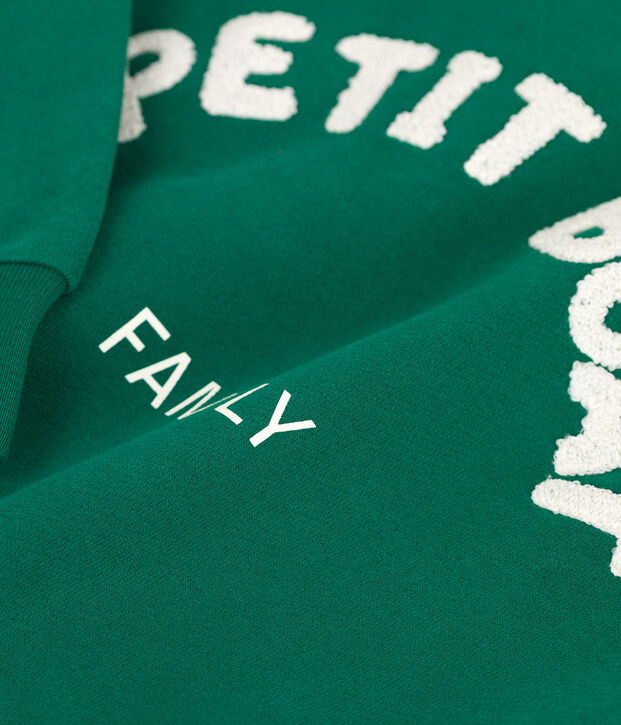 Sweatshirt en molleton enfant fille / gar&ccedil;on vert