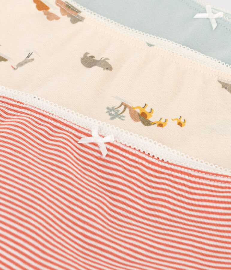 Lot de 3 shorties animaux en coton petite fille variante 1