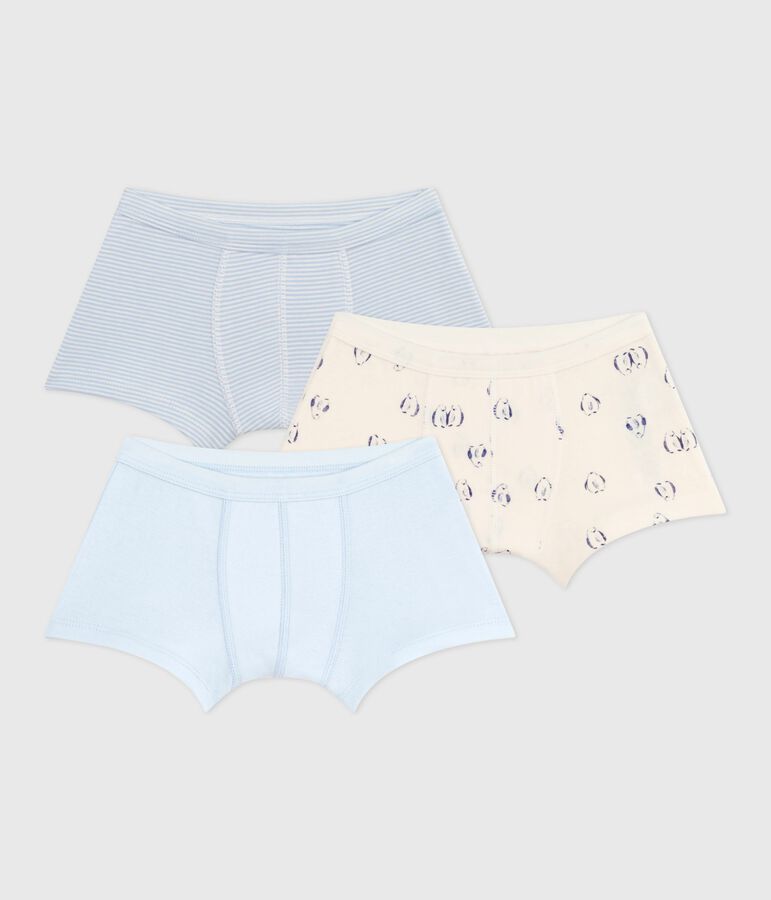 Lot de boxers enfant en coton &agrave; ceinture collet&eacute;e imprim&eacute; variante 1
