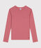 Tee-shirt L'ICONIQUE col rond en coton Femme rose ROSEWOOD