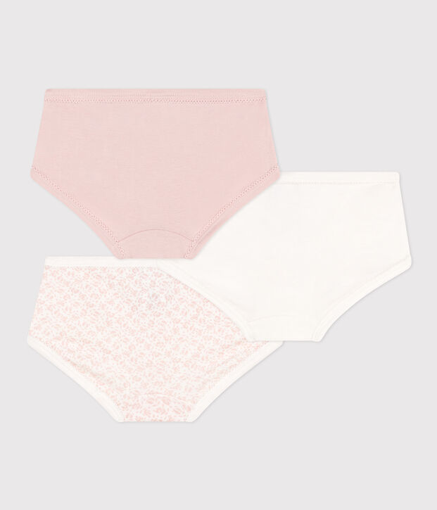 Lot de 3 culottes taille haute en coton enfant multicouleur