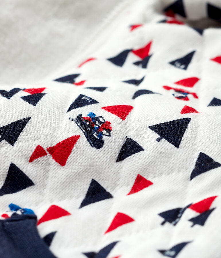 Sweatshirt &agrave; capuche b&eacute;b&eacute; gar&ccedil;on blanc MARSHMALLOW/blanc MULTICO