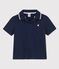 Polo manches courtes en jersey enfant garçon bleu SMOKING