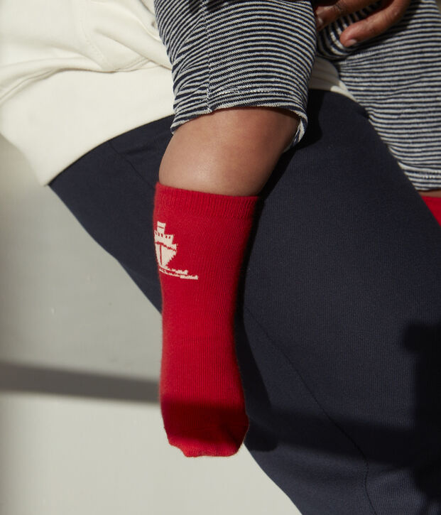 Lot de 2 paires de chaussettes port en jersey de coton b&eacute;b&eacute; multicouleur