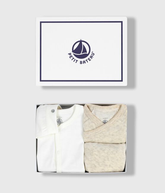 Coffret cadeau bébé en velours uni variante 1