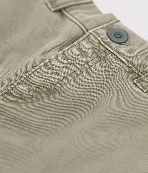 Short b&eacute;b&eacute; en denim vert