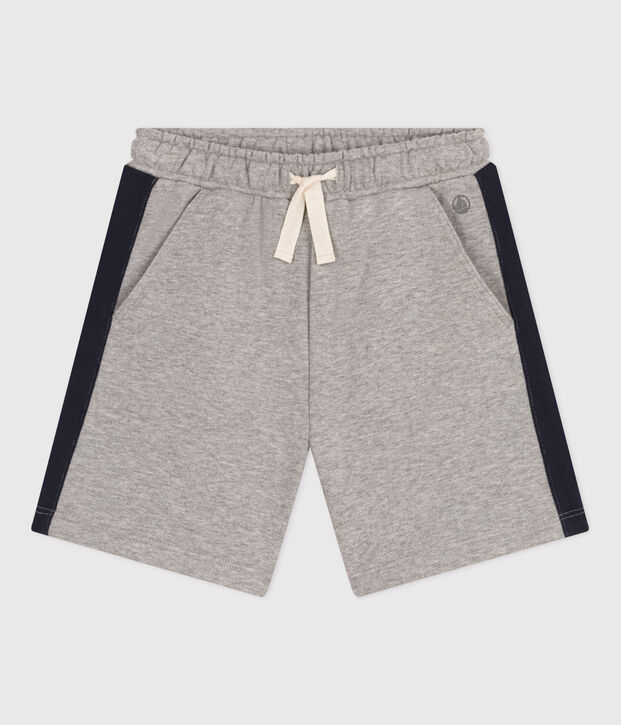 Short en coton enfant gar&ccedil;on gris
