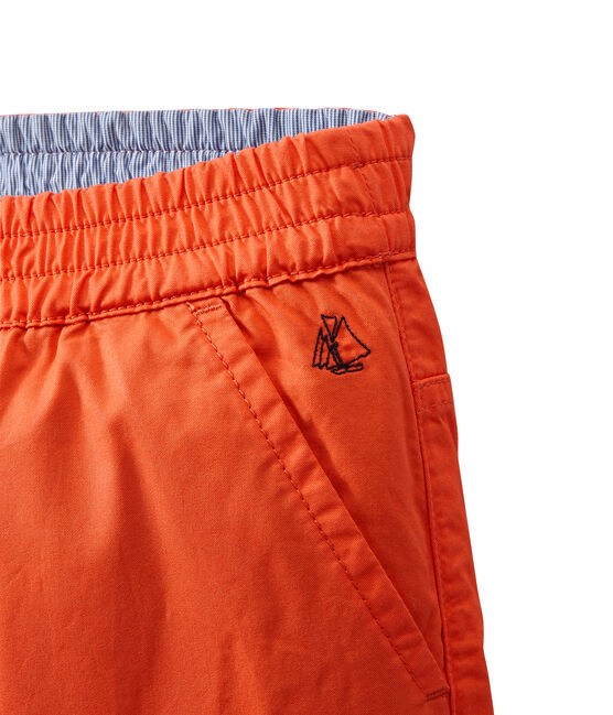 Pantalon garçon à ceinture élastiquée orange ORIENT