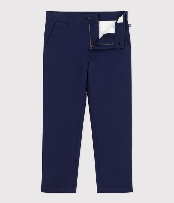 Pantalon chino enfant garçon bleu MEDIEVAL