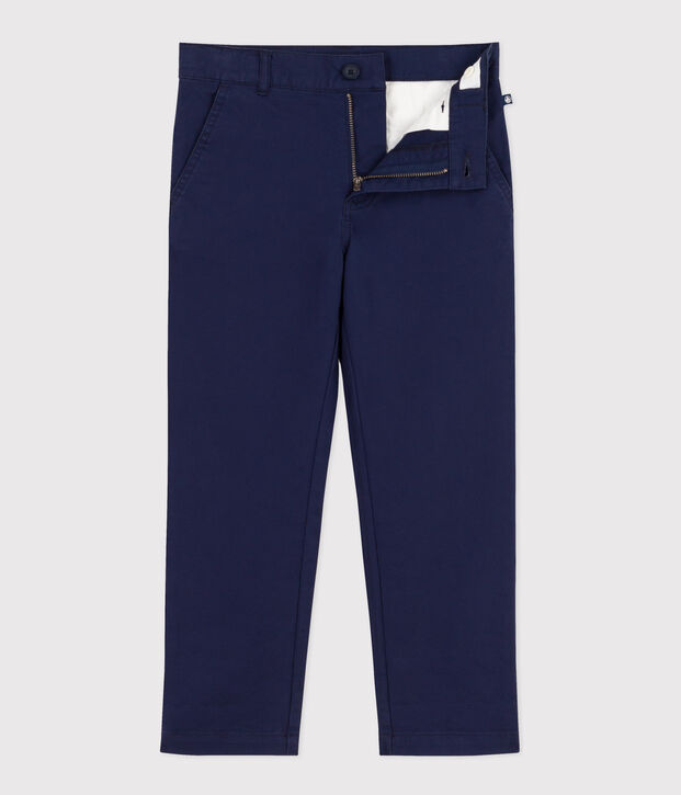 Pantalon chino enfant gar&ccedil;on bleu