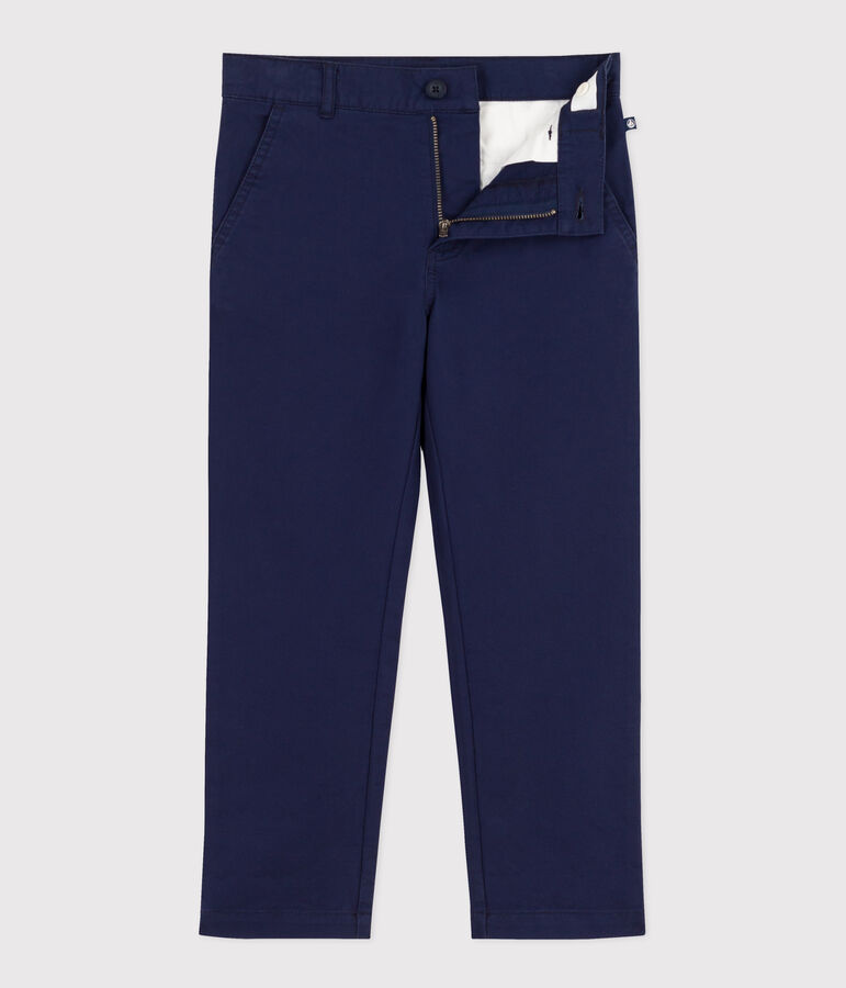 Pantalon chino enfant gar&ccedil;on bleu MEDIEVAL