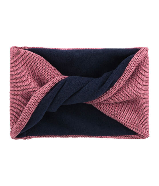 Snood enfant en tricot doublé rose CHEEK