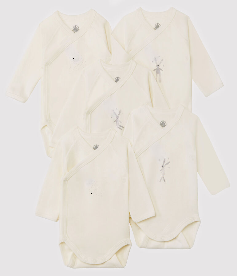 Lot de 5 bodies naissance manches longues b&eacute;b&eacute; variante 1