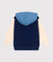 Sweatshirt à capuche enfant en coton uni bleu MEDIEVAL/blanc MULTICO