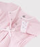 Combinaison longue rose bébé en bouclette éponge rose JOLI