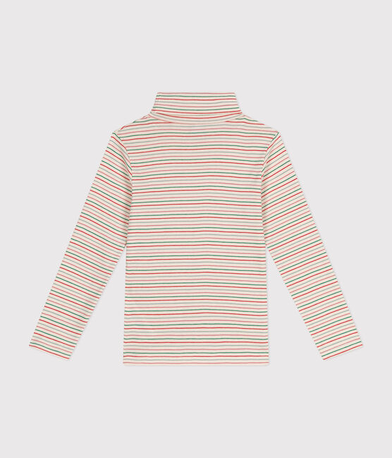 Sous-pull en coton enfant fille blanc AVALANCHE/ MULTICO
