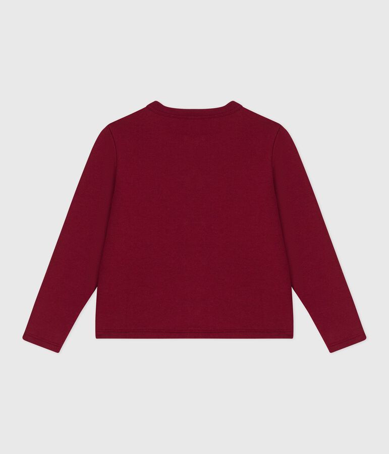 Cardigan en molleton enfant fille rouge AMARANTE