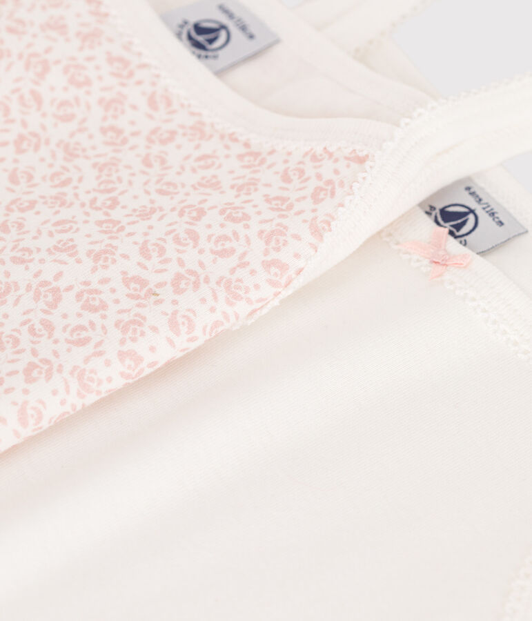 Lot de 2 d&eacute;bardeurs enfant en coton fleuris variante 1