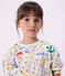 Sweatshirt enfant en coton imprim&eacute; blanc/multicouleur