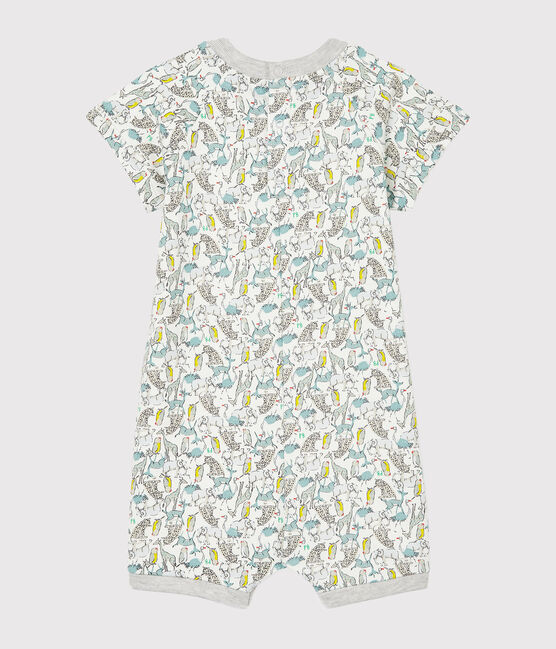 Combicourt bébé garçon imprimé blanc MARSHMALLOW/blanc MULTICO
