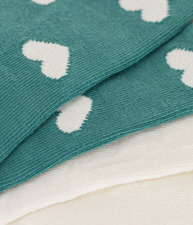 Lot de 2 paires de chaussettes enfant fille multicouleur