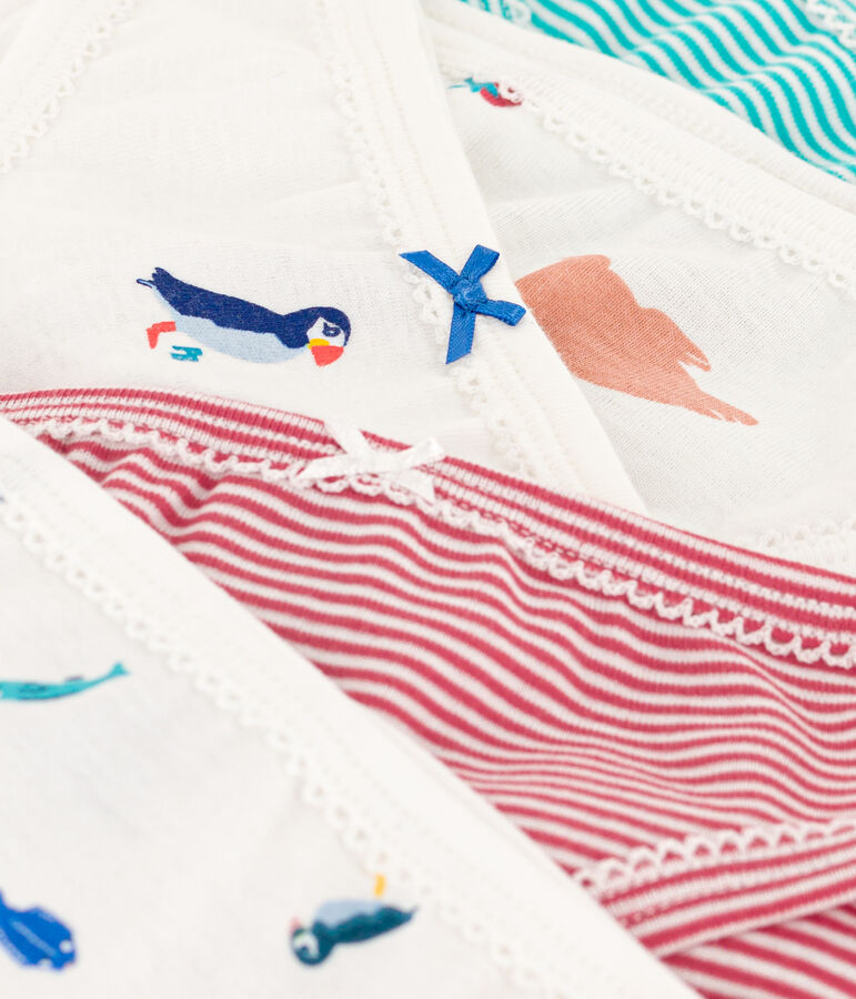 Lot de 5 culottes en coton petite fille multicouleur